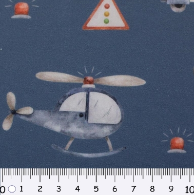 Baumwolle | Tinholt Polizei Hubschrauber | Rauchblau